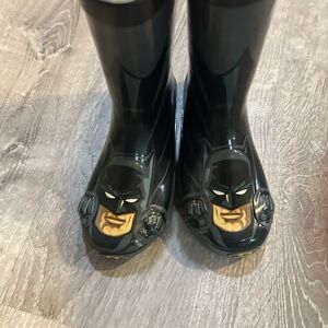 Black Batman Rain Boots kids size one